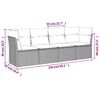 vidaXL Set Divano da Giardino 4pz con Cuscini Grigio Chiaro Polyrattan