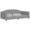 vidaXL Letto da Giorno Grigio Chiaro 100x190 cm in Tessuto