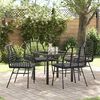 vidaXL Set da Pranzo per Giardino 5 pcs Nero polyrattan