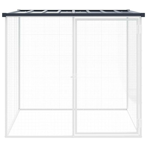 vidaXL Gabbia Polli con Tetto Antracite 103x98x90 cm Acciaio Zincato