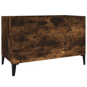 vidaXL Mobile Porta Dischi Rovere Fumo 74,5x38x48 cm Legno Multistrato