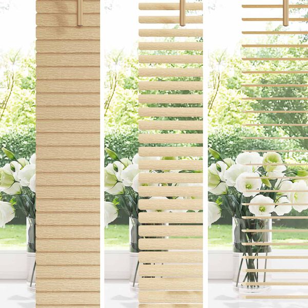 vidaXL Tenda Veneziana Marrone Chiaro con Motivo 150 x 120 cm PVC