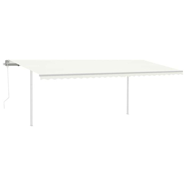 vidaXL Tenda da Sole Automatica con Sensore Vento e LED 6x3 m Crema