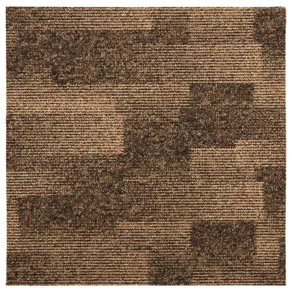 vidaXL Moquette per pavimenti 20 pcs Marrone 50 x 50 cm PP
