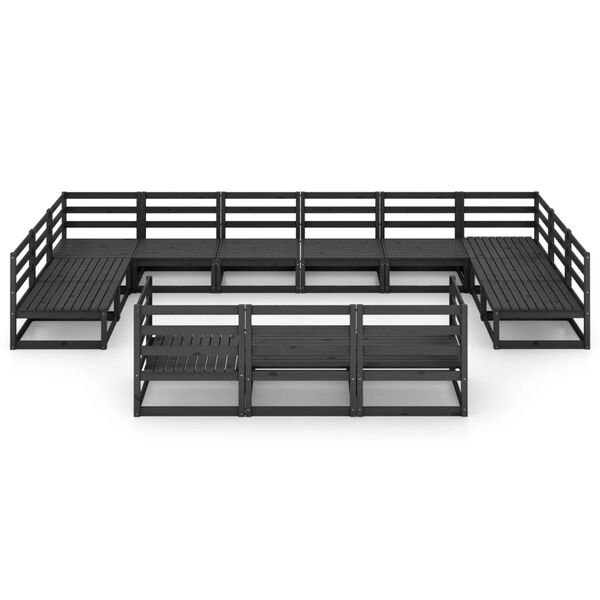 vidaXL Set Divani da Giardino 13 pz in Legno Massello di Pino
