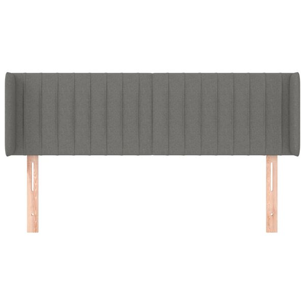 vidaXL Testiera ad Orecchio Grigio Scuro 147x16x78/88 cm in Tessuto