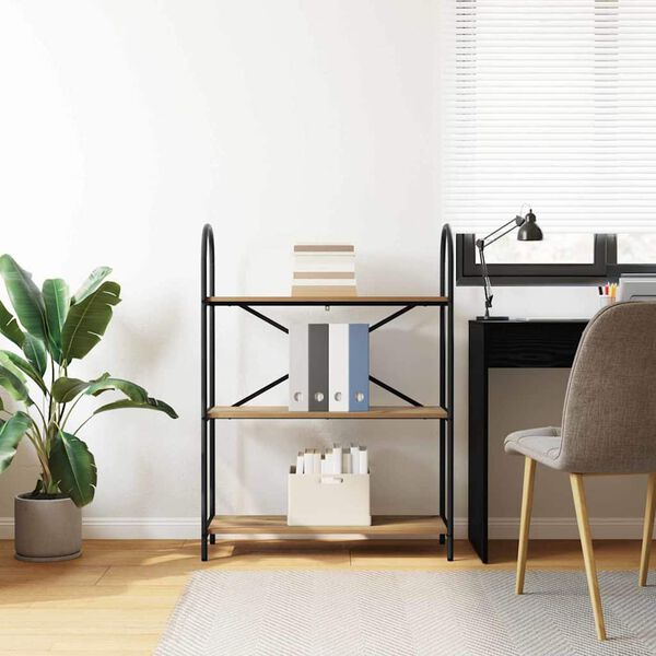 vidaXL Libreria Rovere artigianale 80 x 30 x 109 cm Legno multistrato