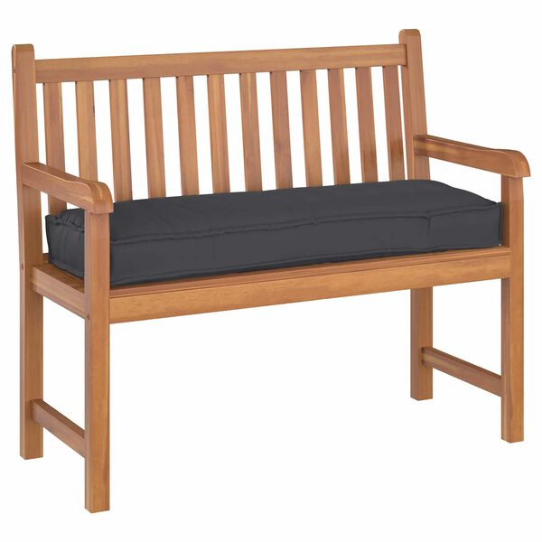 vidaXL Cuscino per panca pallet Nero 120 x 40 x 8 cm Tessuto Oxford