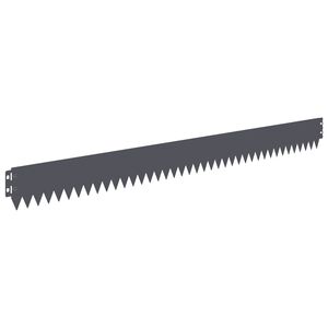 vidaXL Bordura per Prato 30 pcs 103 x 10 cm Acciaio Antracite