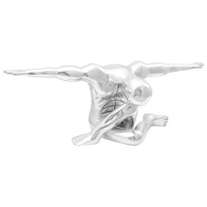 vidaXL Scultura Argento 91,5 x 32 x 33 cm Alluminio