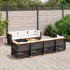 vidaXL Set Divani da Giardino con Cuscini 8 pz Nero in Polyrattan