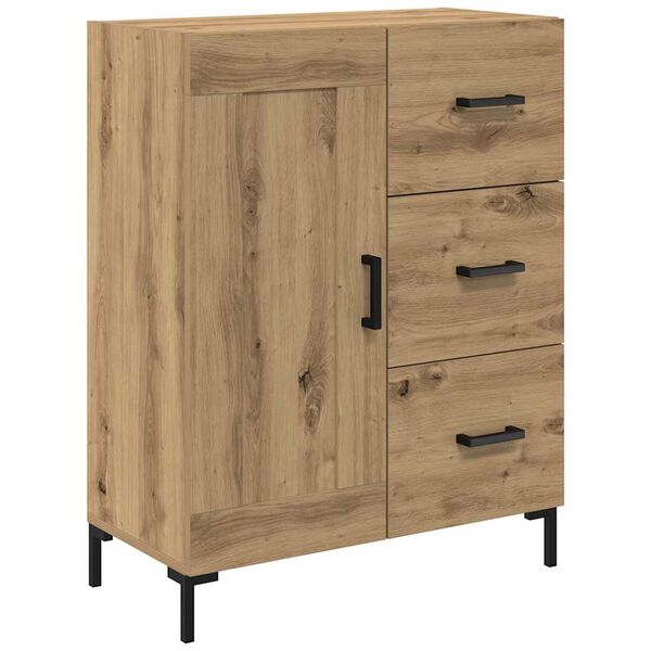 vidaXL Credenza rovere artigianale 69.5 x 34 x 90 cm Legno multistrato
