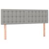 vidaXL Letto a Molle Materasso e LED Grigio Chiaro 140x190 cm Tessuto