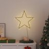 vidaXL Luci di Natale Stella Silhouette 80 LED Bianco Caldo