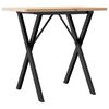 vidaXL Tavolo da Pranzo Telaio a X 80x50x75,5 cm Legno Pino e Acciaio