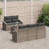 vidaXL Set di divani con cuscino con cuscino 6 pcs Grigio polyrattan