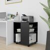 vidaXL Mobiletto con Ruote Nero 60x53x72 cm in Legno Multistrato