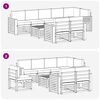vidaXL Set divani con cuscino 9 pcs Grigio Naturale e Chiaro