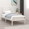 vidaXL Giroletto Bianco in Legno Massello 75x190 cm Small Single