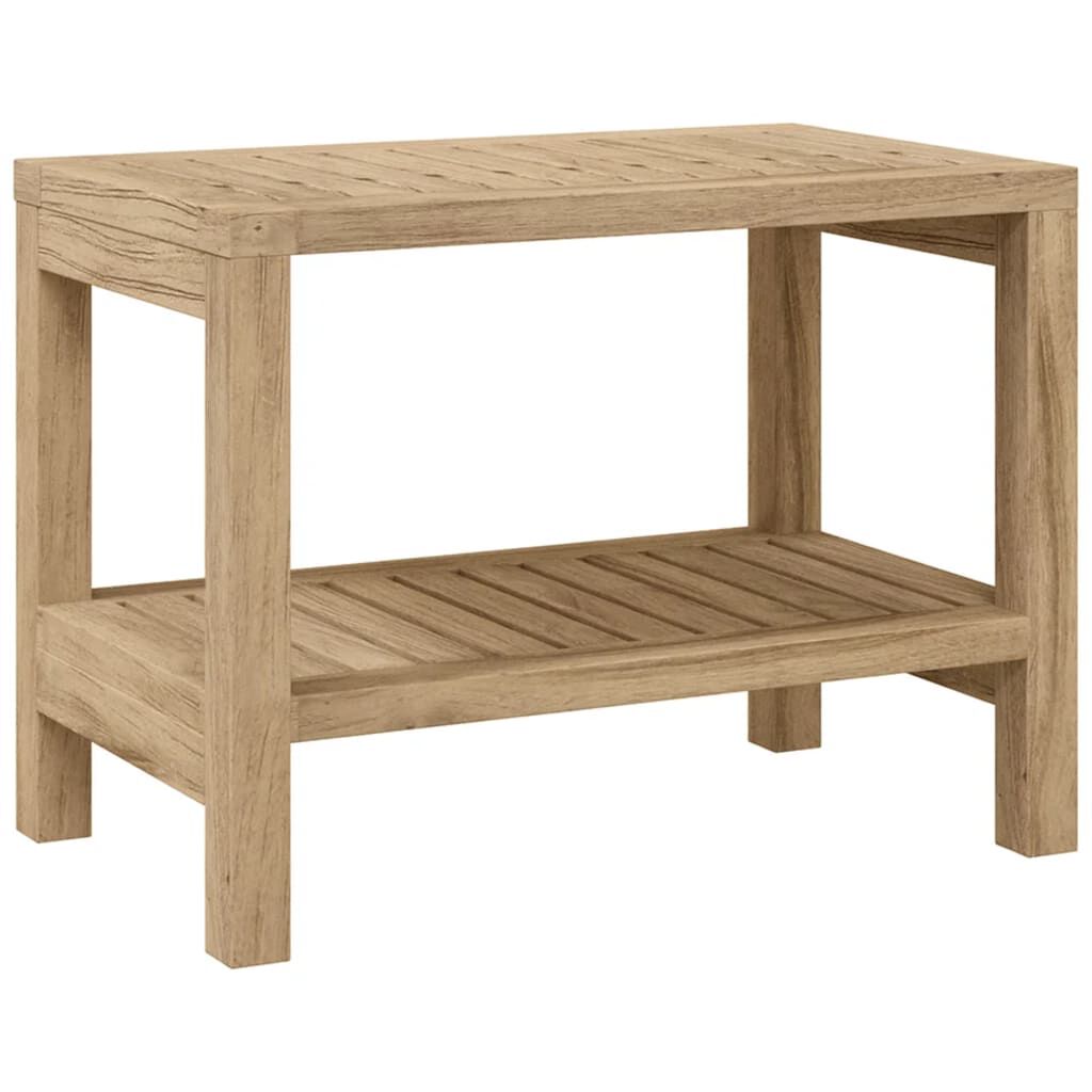 VidaXL Tavolino Da Bistrot In Legno Di Acacia Massello - 60x76 Cm, Base In Ghisa, Stile Romantico Per Giardino E Terrazzo - 4