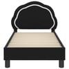 vidaXL Struttura letto per bambini con testata Nero 70 x 140 cm