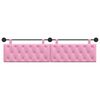 vidaXL Testata appesa Montaggio a parete Rosa 210 x 55 x 7 cm Tessuto
