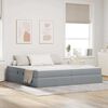 vidaXL Letto con contenitore e materasso Grigio chiaro 200 x 200 cm