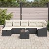 vidaXL Set di divani con cuscino 8 pcs Nero polyrattan