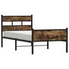 vidaXL Giroletto senza Materasso Rovere Fumo 100x190 cm in Truciolato