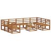 vidaXL Set di divani da esterno 10 pcs Naturale