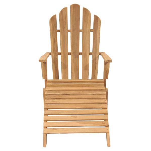vidaXL Sedia da Giardino Adirondack con Poggiapiedi Massello di Teak