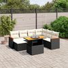 vidaXL Set Divani da Giardino con Cuscini 8 pz Nero in Polyrattan