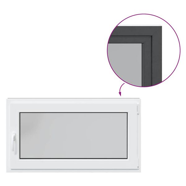 vidaXL Finestra Seminterrato RISOR 110x60 cm Anta Ribalta DIN Destra