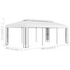 vidaXL Gazebo con Tetto Doppio 3x6 m Bianco
