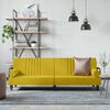 vidaXL Divano Letto con Braccioli Giallo in Velluto