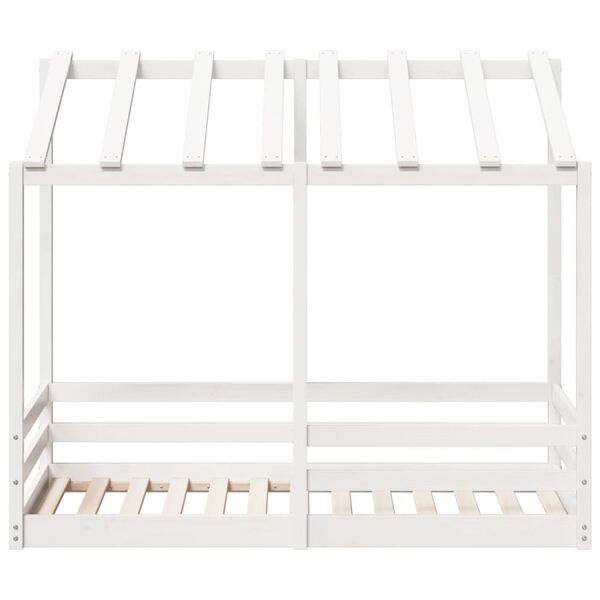 vidaXL Letto per Bambini con Tetto Bianco 80x160cm Legno Massello Pino