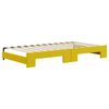 vidaXL Divano Letto con Letto Estraibile Giallo 100x200 cm in Velluto