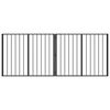 vidaXL Cancello per cani 2 pcs Nero 100 x 80 cm Acciaio zincato