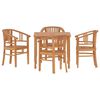 vidaXL Set da Pranzo per Giardino 5 pz in Legno Massello di Teak