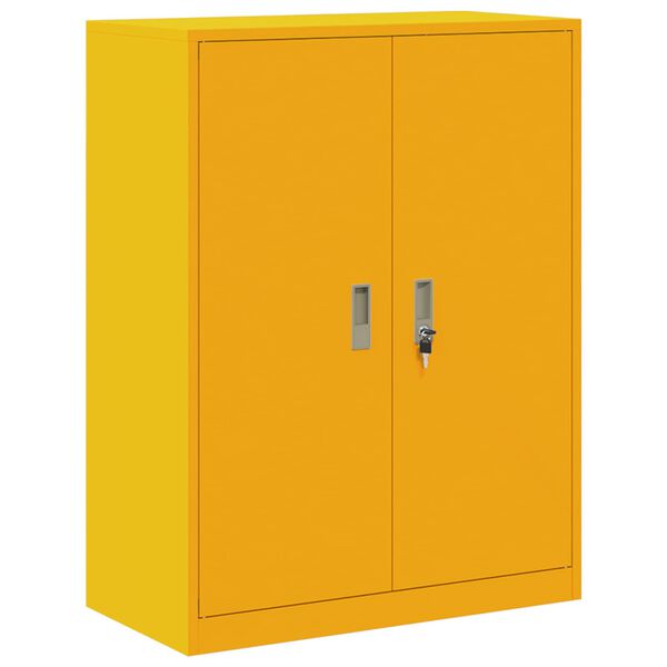 vidaXL Armadio Giallo senape 80 x 40 x 105 cm Acciaio