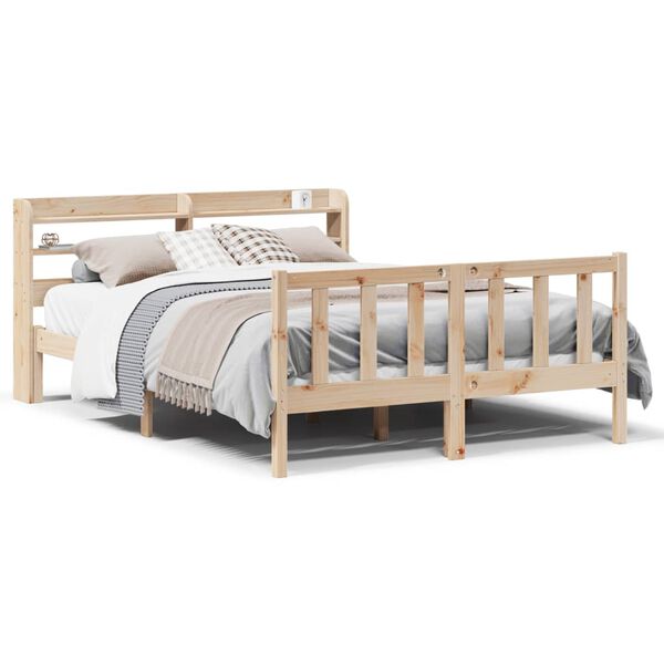 vidaXL Letto senza Materasso 140x190 cm in Legno Massello di Pino