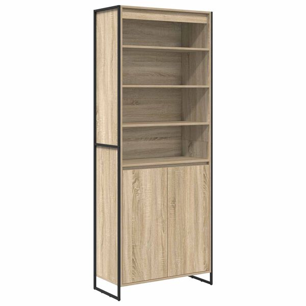 vidaXL Armadi alti 2 pcs Sonoma 79 x 36 x 200 cm Legno multistrato