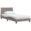 vidaXL Letto con Materasso Hanko Tortora 100x200 cm in Tessuto