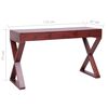 vidaXL Scrivania per PC Marrone 115x47x77 cm Legno Massello di Mogano