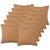 vidaXL Federa 12 pcs HOUTEN Beige 50 x 50 cm Boucl&eacute;