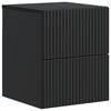 vidaXL Mobiletto da notte a muro Nero 33 x 34,5 x 40 cm