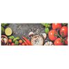 vidaXL Tappeto da Cucina Lavabile Verdure 60x180 cm Velluto