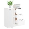 vidaXL Credenza 60x30x70 cm in Legno Multistrato Bianco Lucido
