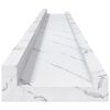 vidaXL Scaffale da parete 4 pcs Marmo Bianco 100 x 9 x 3 cm