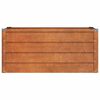 vidaXL Letto Rialzato da Giardino Ruggine 100x40x45 cm Acciaio Corten